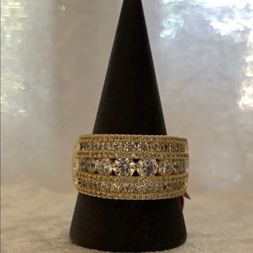 Elegant 14K Gold Plated Women's Ring size 10 - Picture 2 of 7